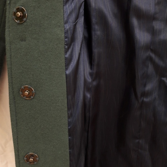 Mossimo Wool Blend Jacket Coat Camel Like Wool Tie Belt Vintage Sage S Small - Picture 3 of 6